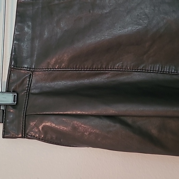 Dominic Bellissimo Vintage Black Leather High Waist Pleated Lined Pants Wmns 16 - Picture 8 of 16
